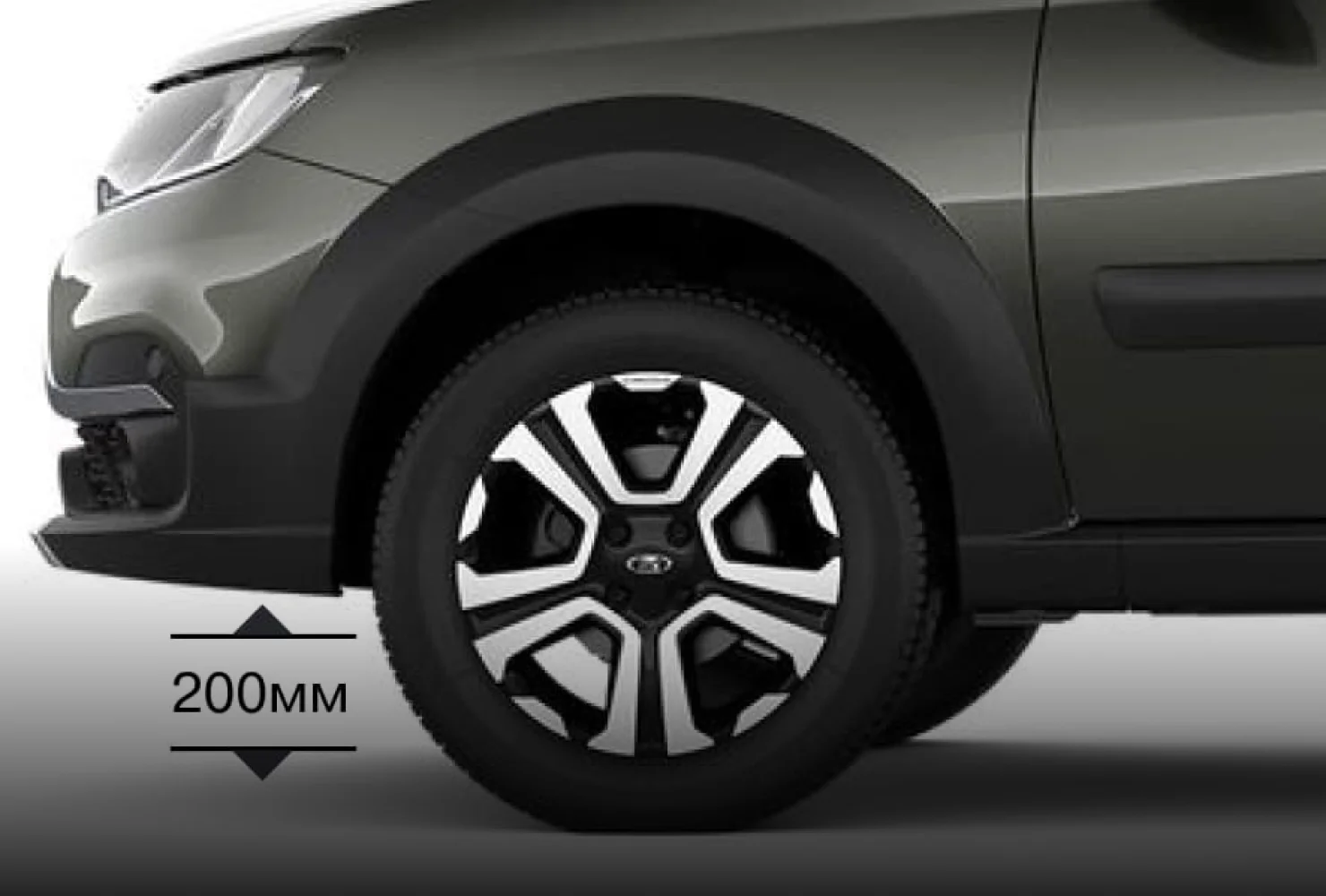 Клиренс 200 мм LADA Largus Cross на&nbsp;неровной дороге