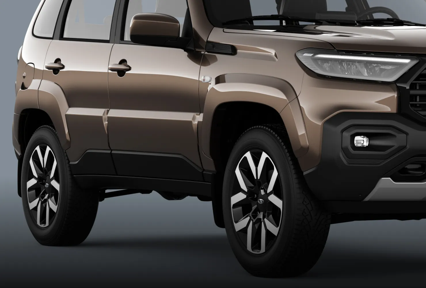 Рейлинги и&nbsp;молдинги LADA Niva Travel крупным планом