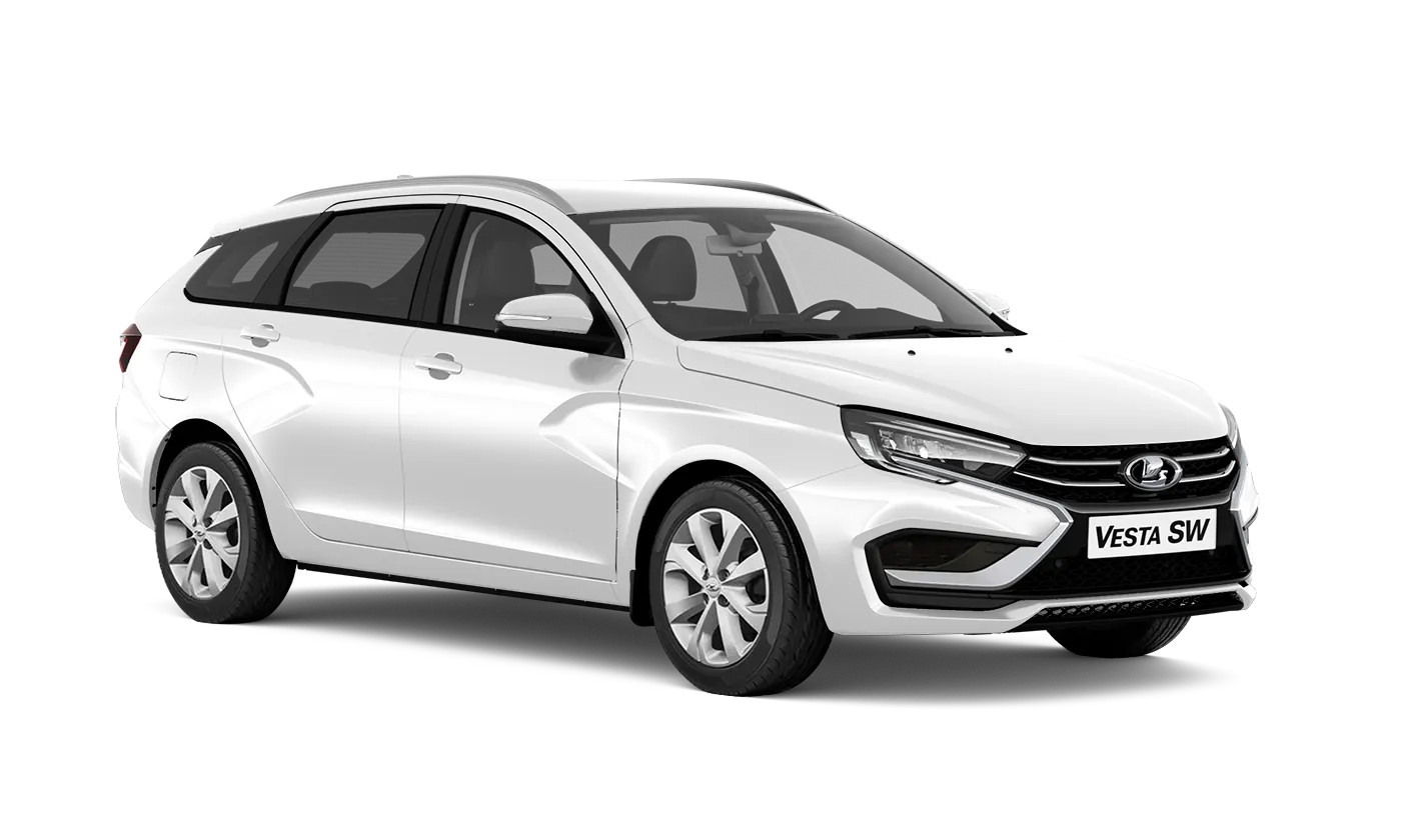 LADA Vesta SW универсал белый «Ледниковый» — вид 3/4 спереди